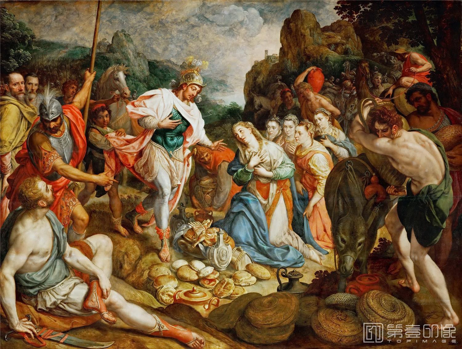 油画-奥地利维也纳艺术史博物馆-Frans Pourbus the ElderDavid and Abigail-262